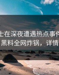 业内人士在深夜遭遇热点事件全网炸裂，黑料全网炸锅，详情围观