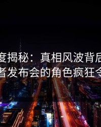 黑料深度揭秘：真相风波背后，神秘人在记者发布会的角色疯狂令人意外